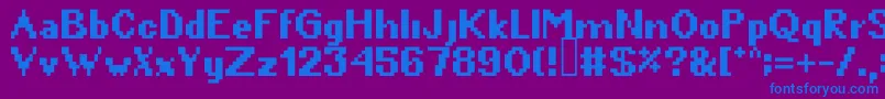 Crunchybeef Font – Blue Fonts on Purple Background