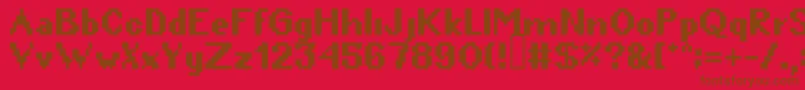Crunchybeef Font – Brown Fonts on Red Background