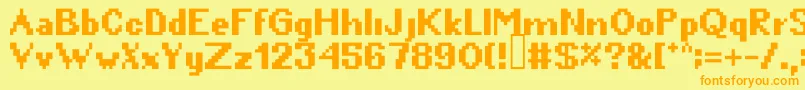 Crunchybeef Font – Orange Fonts on Yellow Background