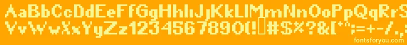 Crunchybeef Font – Yellow Fonts on Orange Background