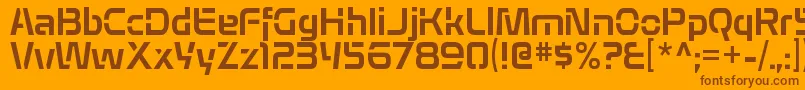 AlepholonRegular Font – Brown Fonts on Orange Background