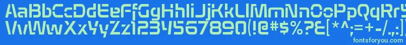 AlepholonRegular Font – Green Fonts on Blue Background