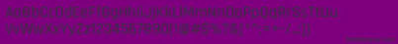 RajdhaniMedium-Schriftart – Schwarze Schriften auf violettem Hintergrund