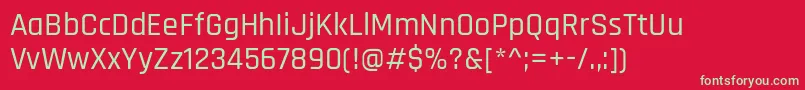 RajdhaniMedium Font – Green Fonts on Red Background
