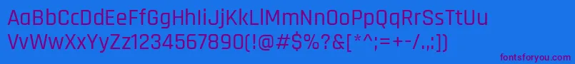 RajdhaniMedium Font – Purple Fonts on Blue Background