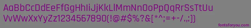 Fonte RajdhaniMedium – fontes roxas em um fundo cinza