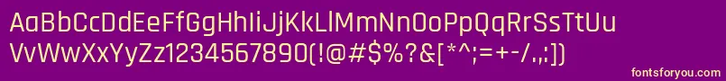 RajdhaniMedium Font – Yellow Fonts on Purple Background