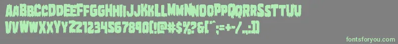 Marshthingcond Font – Green Fonts on Gray Background