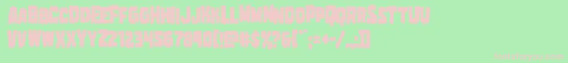 Marshthingcond Font – Pink Fonts on Green Background