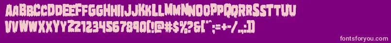 Marshthingcond Font – Pink Fonts on Purple Background