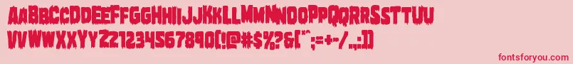 Marshthingcond Font – Red Fonts on Pink Background