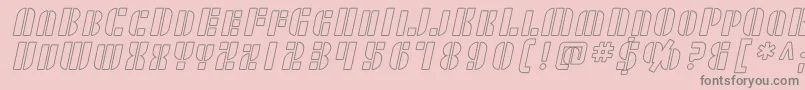 SfRetrospliceScOutline Font – Gray Fonts on Pink Background