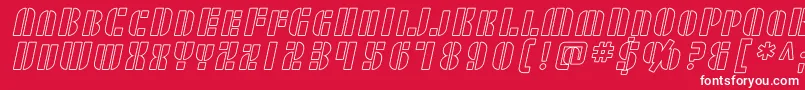 SfRetrospliceScOutline Font – White Fonts on Red Background