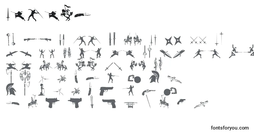 Schriftart Godow6 – Alphabet, Zahlen, spezielle Symbole
