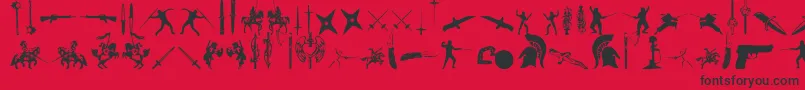 Police Godow6 – polices noires sur fond rouge