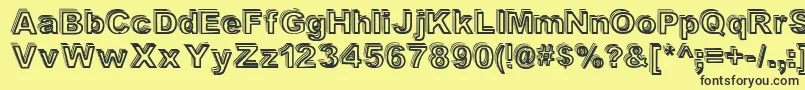 Valeshad Font – Black Fonts on Yellow Background