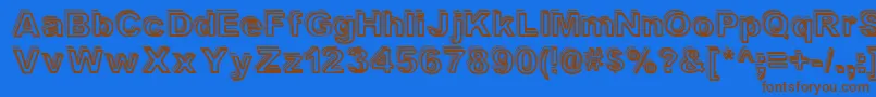 Valeshad Font – Brown Fonts on Blue Background