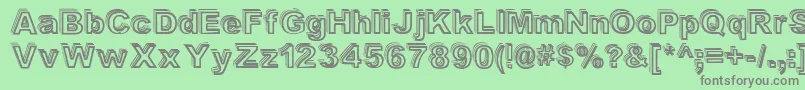 フォントValeshad – 緑の背景に灰色の文字