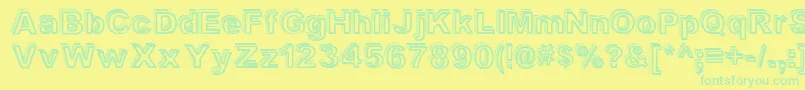 Valeshad Font – Green Fonts on Yellow Background