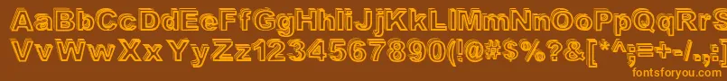 Valeshad Font – Orange Fonts on Brown Background