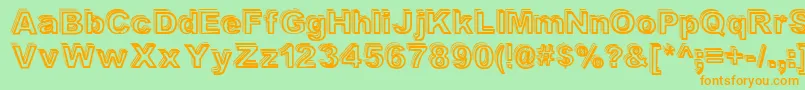 Valeshad Font – Orange Fonts on Green Background