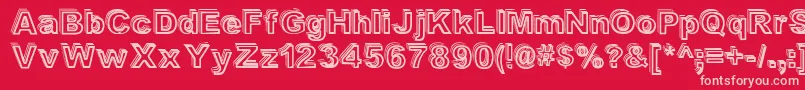 Valeshad Font – Pink Fonts on Red Background