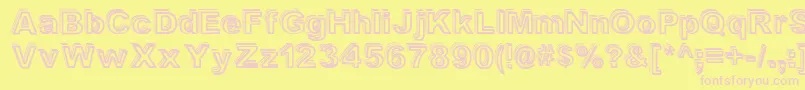 Valeshad Font – Pink Fonts on Yellow Background