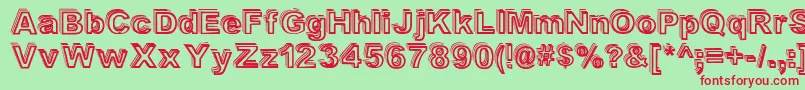 Valeshad Font – Red Fonts on Green Background