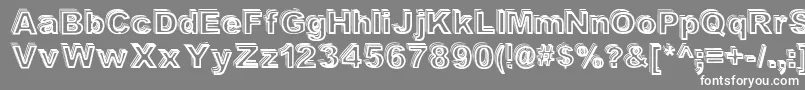 フォントValeshad – 灰色の背景に白い文字