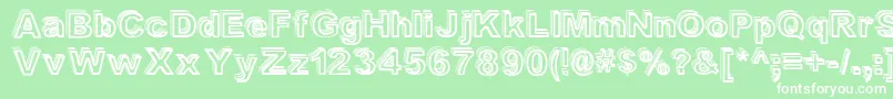 Valeshad Font – White Fonts on Green Background