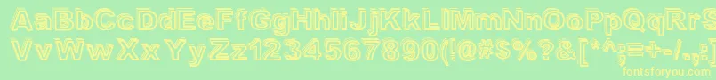 Valeshad Font – Yellow Fonts on Green Background