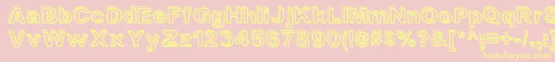 Valeshad Font – Yellow Fonts on Pink Background