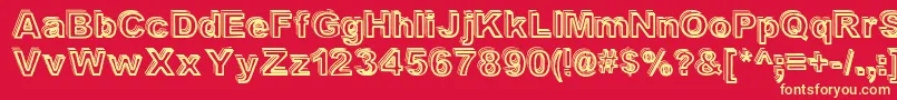 Valeshad Font – Yellow Fonts on Red Background