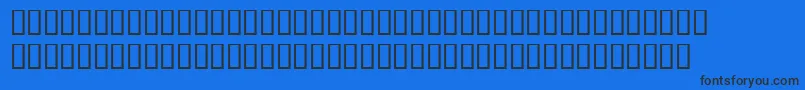 フォントTempsswashSh – 黒い文字の青い背景