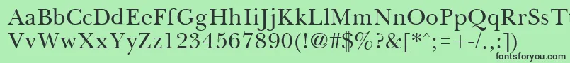 フォントBassetRegular – 緑の背景に黒い文字