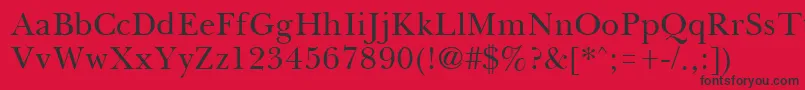 フォントBassetRegular – 赤い背景に黒い文字