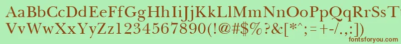 Шрифт BassetRegular – коричневые шрифты на зелёном фоне