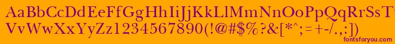 BassetRegular Font – Purple Fonts on Orange Background