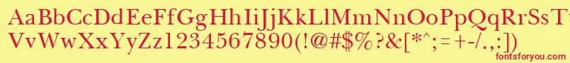 Шрифт BassetRegular – красные шрифты на жёлтом фоне