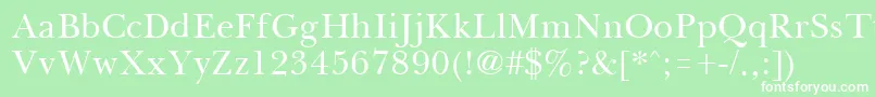 フォントBassetRegular – 緑の背景に白い文字