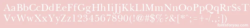 BassetRegular Font – White Fonts on Pink Background