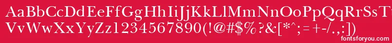 フォントBassetRegular – 赤い背景に白い文字