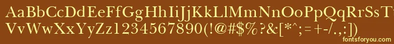 Шрифт BassetRegular – жёлтые шрифты на коричневом фоне