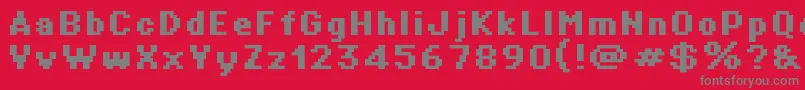 Supertext01Bold-Schriftart – Graue Schriften auf rotem Hintergrund