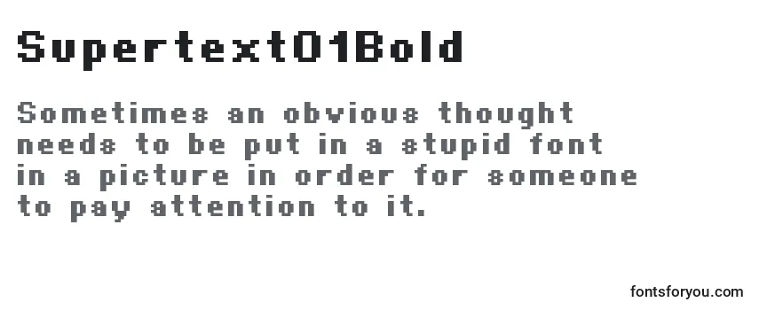 Review of the Supertext01Bold Font