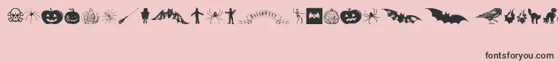 VintageHalloween Font – Black Fonts on Pink Background