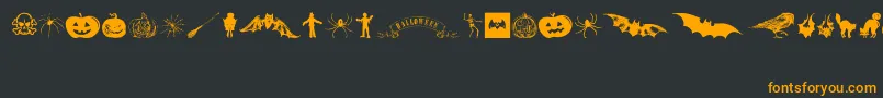 VintageHalloween Font – Orange Fonts on Black Background