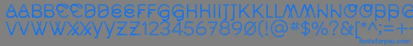 フォントMidcaseRegline – 灰色の背景に青い文字