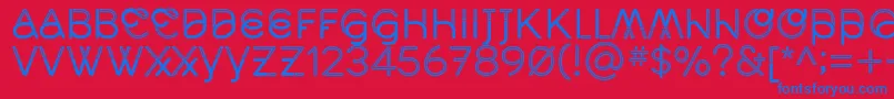 MidcaseRegline Font – Blue Fonts on Red Background