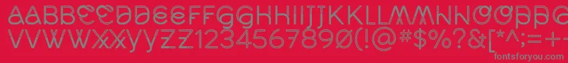 MidcaseRegline Font – Gray Fonts on Red Background